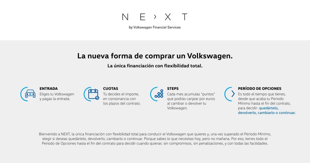 NEXT es el nuevo método de compra de Volkswagen